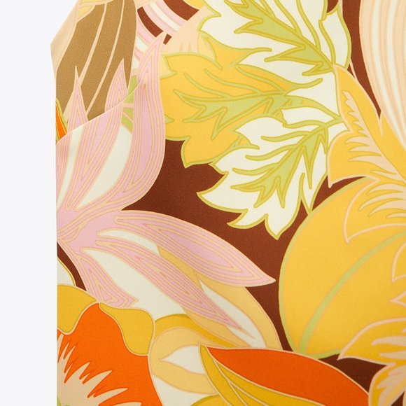 NWT - Zara Yellow/Orange 70s Retro Print Top - Picture 2 of 6